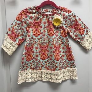 🍑 Peaches and Cream Girls Dress - 2T